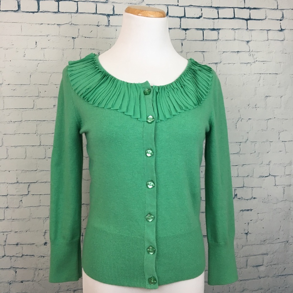 Anthropologie Chiffon-Fringe Cardigan